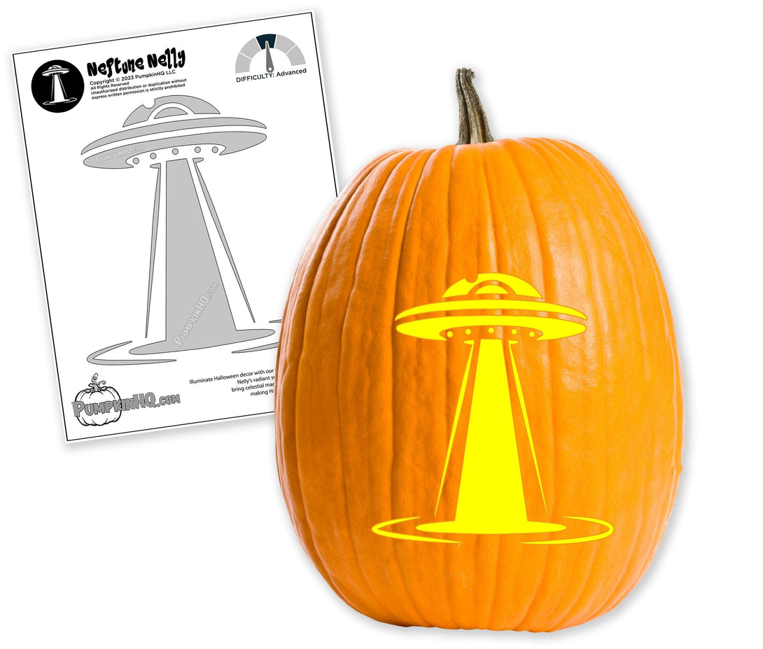 UFO Pumpkin Carving Stencil - Pumpkin HQ ufo-pumpkin-carving-stencil-pumpkin-hq