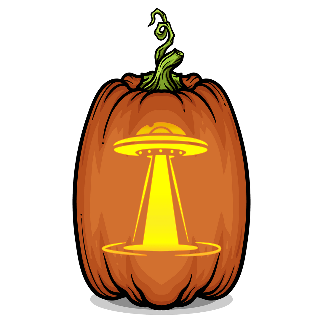 UFO Pumpkin Carving Stencil - Pumpkin HQ