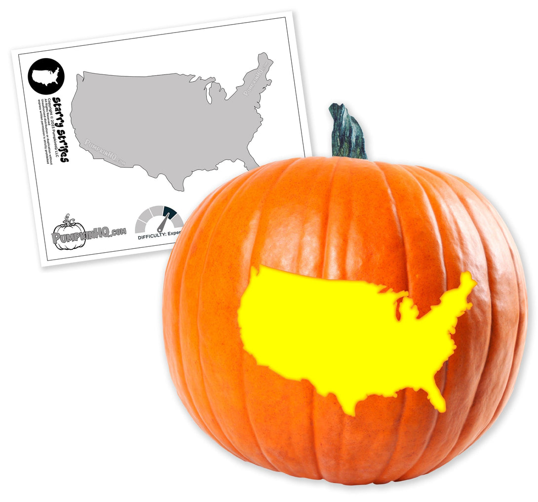 United States Pumpkin Carving Stencil - Pumpkin HQ