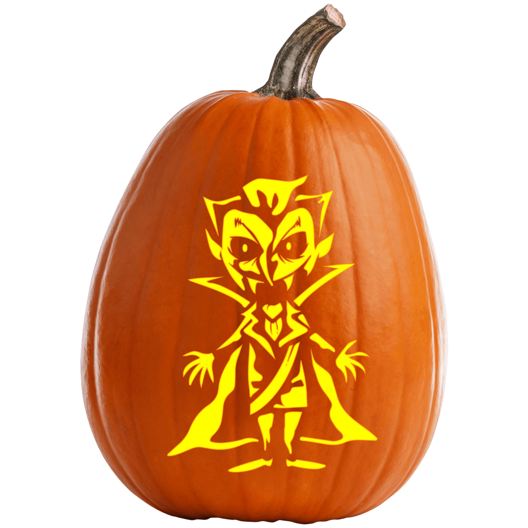 Vampire Surprise Pumpkin Carving Stencil - Pumpkin HQ