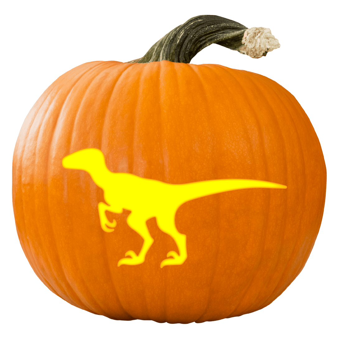 Velociraptor Pumpkin Carving Stencil - Pumpkin HQ