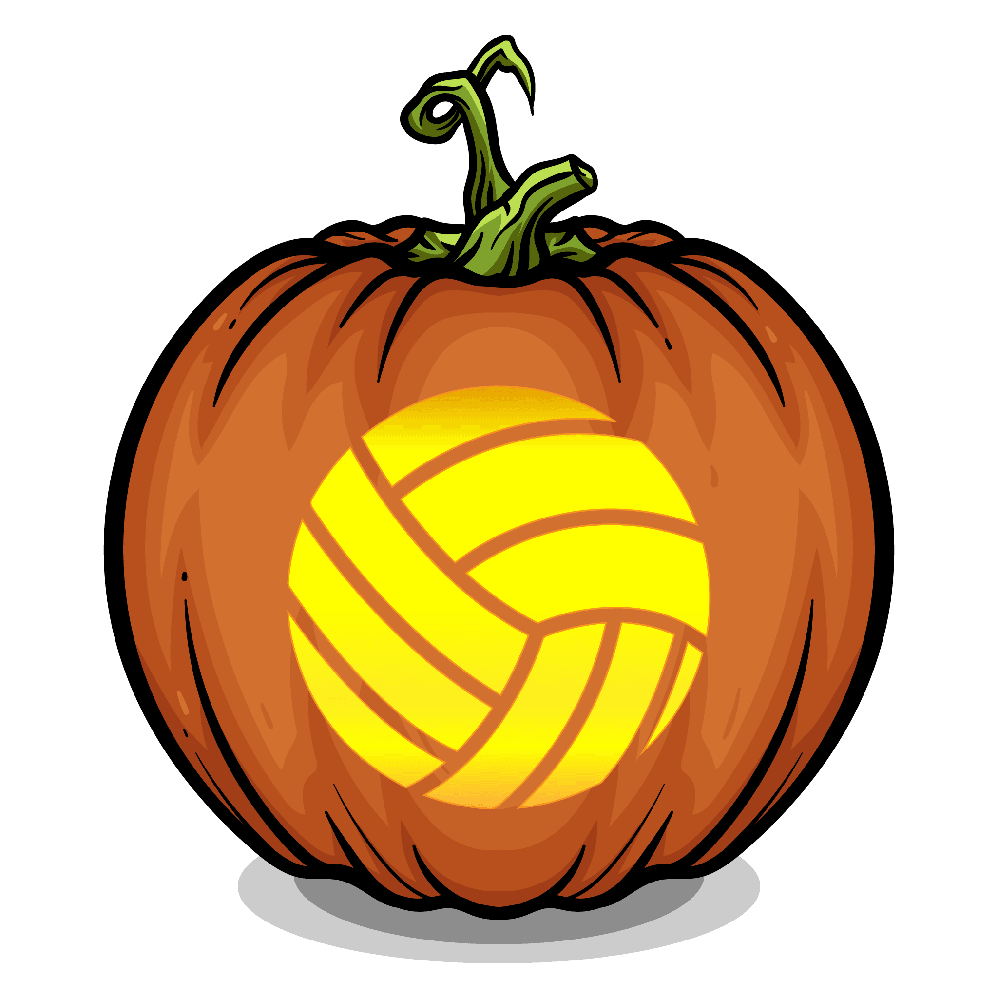 Volleyball Pumpkin Carving Stencil - Pumpkin HQ