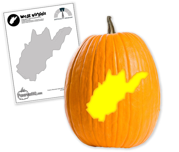 West Virginia Pumpkin Carving Stencil - Pumpkin HQ