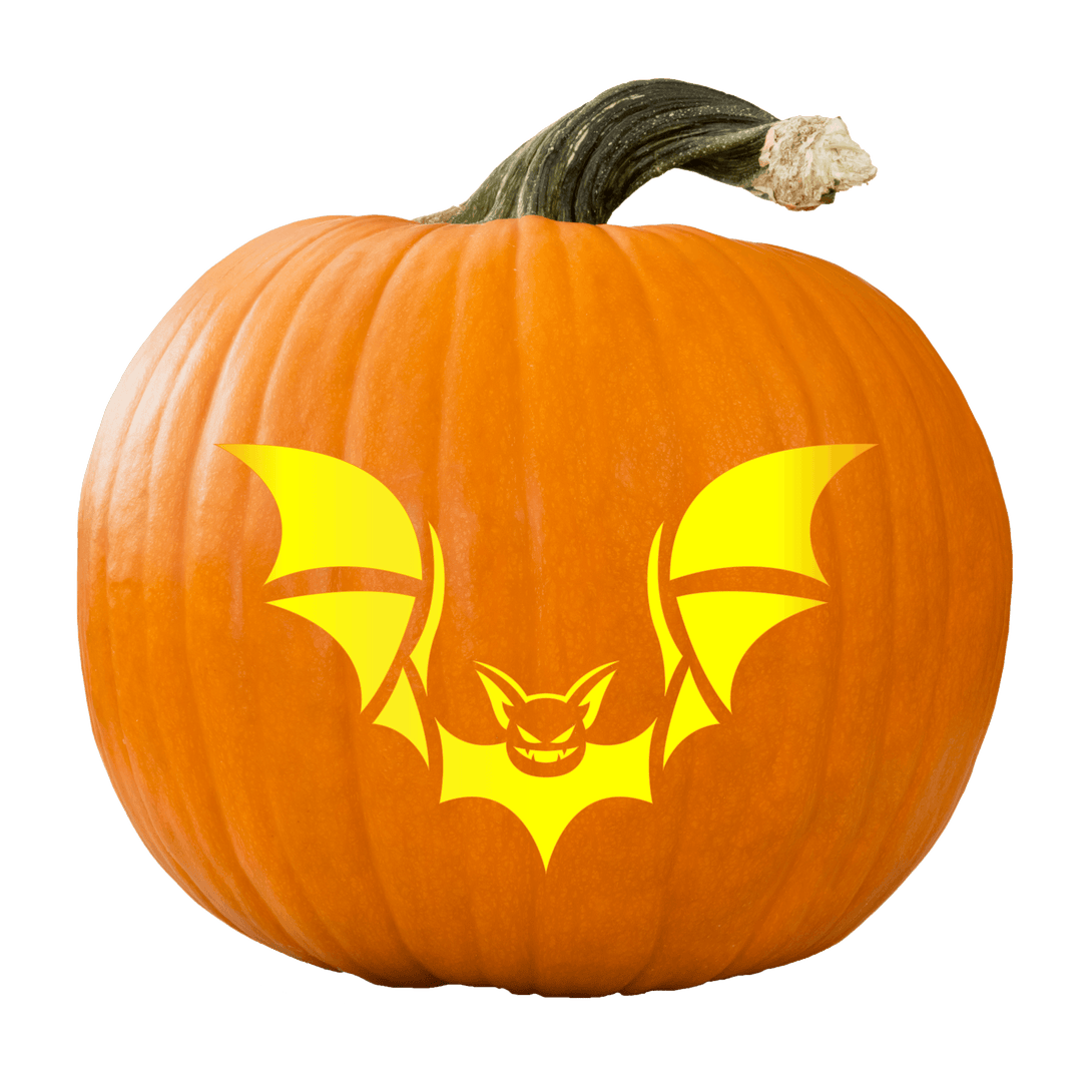 Winged Bat Pumpkin Carving Stencil - Pumpkin HQ