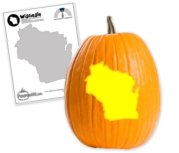 Wisconsin Pumpkin Carving Stencil - Pumpkin HQ