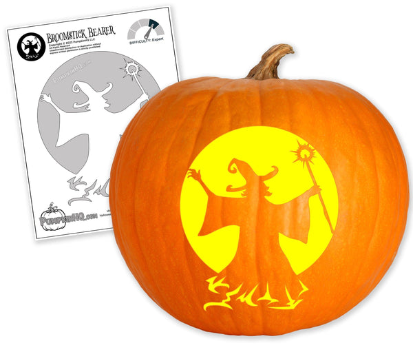 Witch's Septor Pumpkin Carving Stencil - Pumpkin HQ